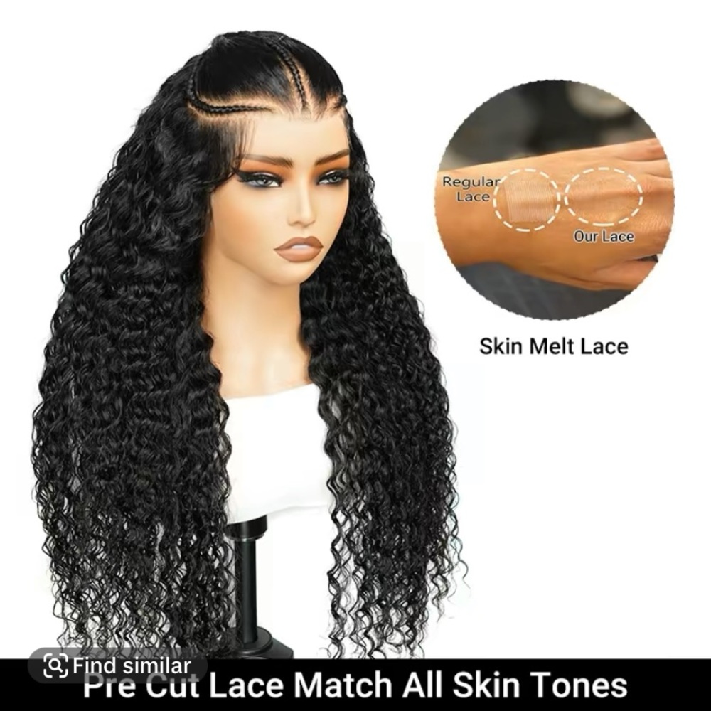 Black Curly Lace Front Wig 180 density 20 inch